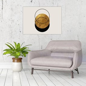 Kép - Absztrakció arany és fehér N⁰2 (70x50 cm)