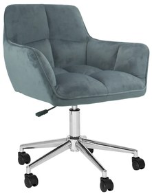 Irodai szék, szürke Velvet anyag/króm, HAGRID NEW