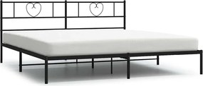 vidaXL fekete fém ágykeret fejtámlával 183 x 213 cm