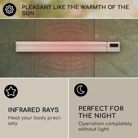 Blumfeldt Cosmic Beam Plus XXL, infravörös hősugárzó, 3000 W, IP44, távirányító, fehér