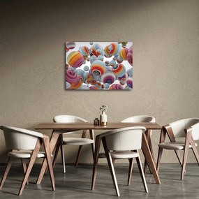 Festett gömbök képe (70x50 cm)