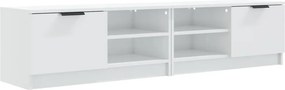 vidaXL 2 db magasfényű fehér szerelt fa TV-szekrény 80x35x36,5 cm