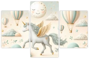 Kép - Boldog egyszarvú (90x60 cm)