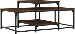 vidaXL barna tölgyszínű szerelt fa dohányzóasztal 102 x 60 x 45 cm
