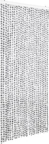 vidaXL világos- és sötétszürke zsenília rovarfüggöny 100 x 220 cm