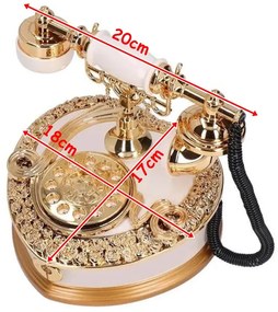 Vintage Szív Alakú Retro Luxus Telefon Zenedoboz Ékszertartó Doboz Tökéletes ajándék Karácsonyra