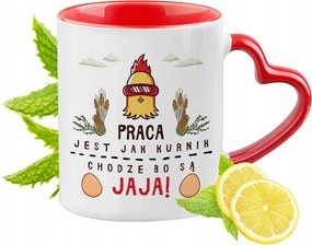 Vicces Piros Bögre Szív Alakú Füllel Ajándék