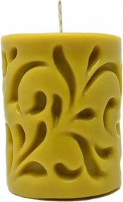 Dekorációs gyertya természetes méhviasz henger alakú, flóra típusú