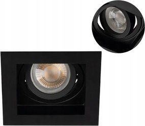 Mennyezeti Led lámpa Süllyesztett gyűrű Mozgatható Aret Fekete Kanlux