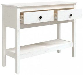 fehér tömör fenyőfa tálalóasztal 100 x 35 x 75 cm