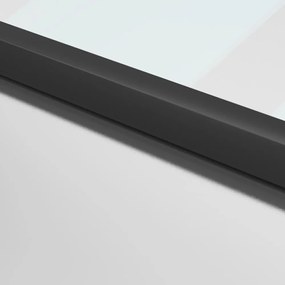 fekete edzett üveg és alumínium beltéri ajtó 102,5x201,5 cm