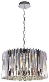 Csillár láncon RITZ 12xE14/40W/230V átm. 54 cm fényezett króm