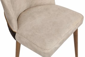 Nova Cream and Walnut étkezőszék szett, 2 db, 2 db
