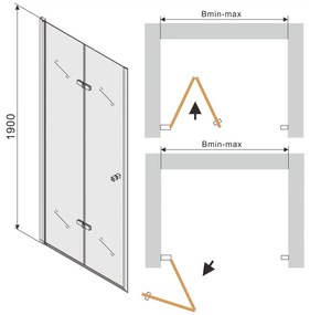 Mexen Lima zuhanykabin 110x110cm, 6mm üveg, króm profil-szürke üveg, 856-110-110-01-40