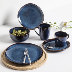 Altom Kerámia sekély tányér Reactive Navy Blue 25,5 cm