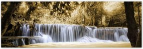 Plakátok 200x66 Szépia vízesés