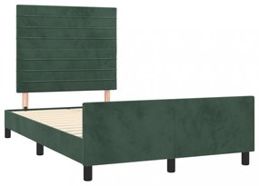 sötétzöld bársony ágykeret matrac nélkül 120 x 200 cm