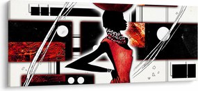 Egy ősi hölgy képének festménye (120x50 cm)