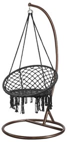 Cardenas függőfotel állvánnyal fekete-barna