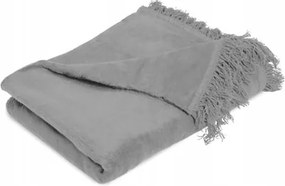 Pamut akril takaró 150x200 Moreno egyszínű, hamuszürke
