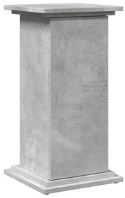 betonszürke szerelt fa bemutatóállvány tárolóval 31x30x60 cm