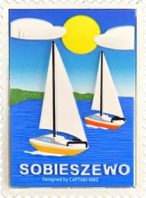 Postaláda alakú mágnes tengeri motívummal Sobieszewo