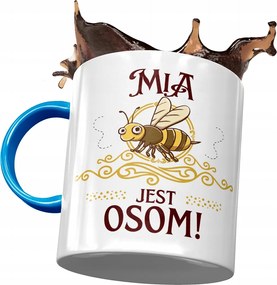 Kék Bögre Mia Feleség Barátnő Ajándék Nyomtatott Fotóval