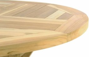 DIVERO Kerti asztal Ø 80 cm tíkfa