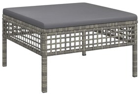 6 részes szürke polyrattan kerti ülőgarnitúra párnákkal