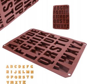 Szilikon Forma Csokoládéhoz Csokoládék Alfabétum Betűk Betűcskék 33cm