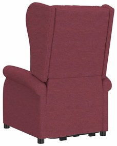 vidaXL bordó szövet felállást segítő fotel