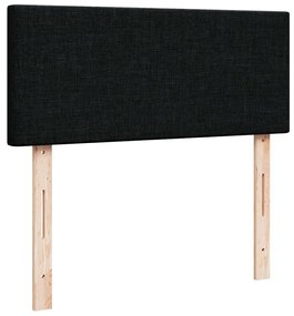 Ottomán ágy matraccal fekete 120x190 cm szövet