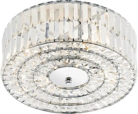 DAR LIGHTING ERR5250 ERROL Kristály Mennyezeti Lámpa Csiszolt Króm E14 IP20
