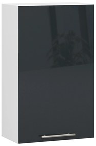 Felső konyhaszekrény Ozara W50 H720 (fehér + fényes grafit). Akció -14%. 1071194