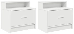 éjjeliszekrények fiókos 2 db fehér 51 x 31 x 47 cm