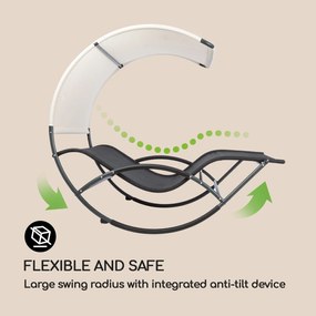 Blumfeldt The Big Easy, hintaágy, fekete, vízhatlan, 350 kg max., UV védelem