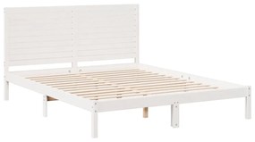 fehér tömör fa extra hosszú ágykeret matrac nélkül 160 x 210 cm