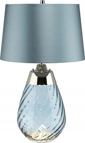 Kék üveg asztali lámpa hálószobai lámpaernyővel 2 pont 3000K Elstead