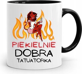 Tetováló Bögre Fekete, fényképes nyomtatással