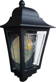 Elstead lighting klasszikus kültéri fali lámpa deco lane fekete átlátszó elsdeco-lane7-black IP44