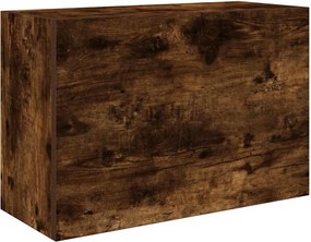 vidaXL füstös tölgyszínű szerelt fa fali fürdőszobaszekrény 60x25x40cm