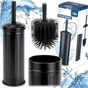 Szilikon Wc kefe tartály állvány csepegtető fekete fürdőszoba