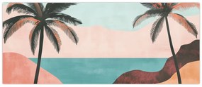 Kép - Pálmafák a tengernél (120x50 cm)