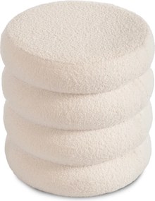 ROSSA kárpitozott puff krém színben – elegáns ülőpuff nappaliba