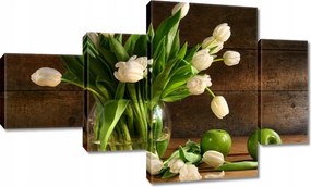 Vászonkép 130x80 Fehér tulipánok
