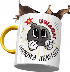 Sárga Bögre Anasztázia Barátnőknek Ajándék Nyomtatott Fotóval