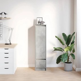 betonszürke szerelt fa magasszekrény 29,5x34x119,5 cm