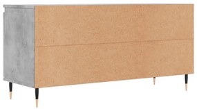 betonszürke szerelt fa TV-szekrény 104x35x50 cm