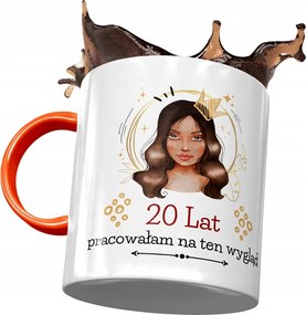 Narancssárga Bögre Születésnapra 20 20. 20-as, fényképes nyomattal