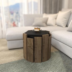 Dohányzóasztal Lori - Anthracite, Walnut